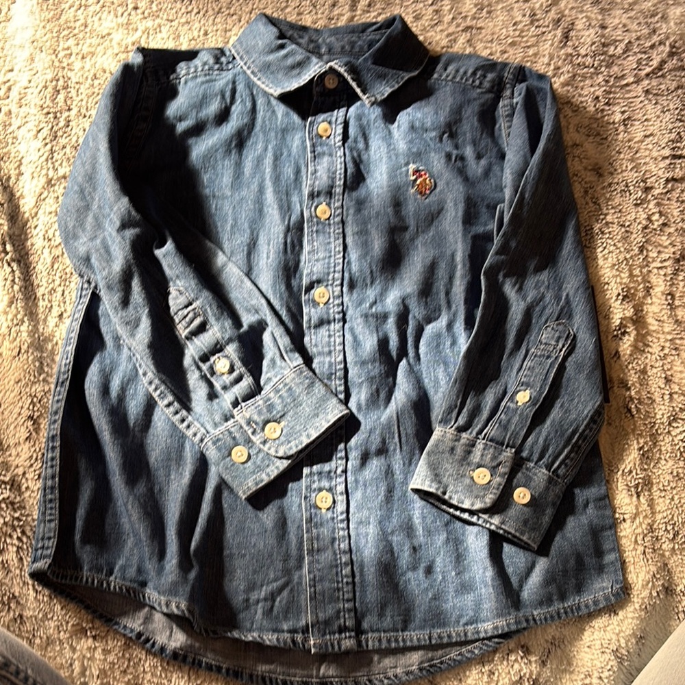 Boy Blue Denim Button-Up Shirt